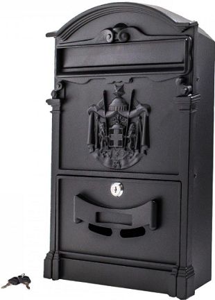 Ящик почтовый №4010 с замком черный 255х405х75мм купить в СОМ
