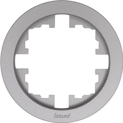 Рамка для розеток и выключателей LEZARD OSEN Осень 1м. горизонтальная, круглая, серая матовая купить в СОМ