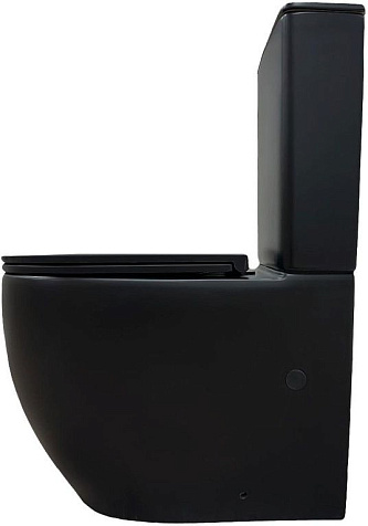 Унитаз-компакт Azario Cobalt-Black AZ-6089A-MB, безободковый, торнадо, сиденье микролифт купить в СОМ