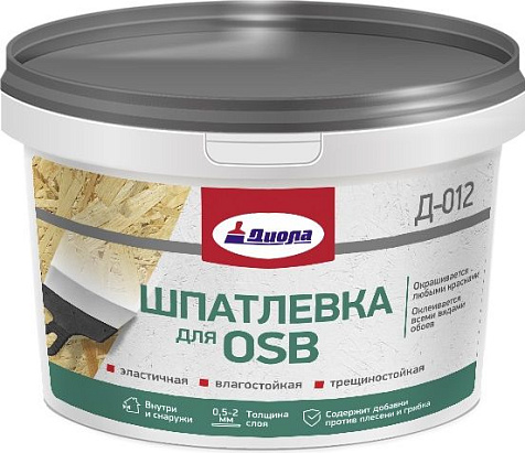 Шпатлевка Диола для OSB Д-012, 1.5кг купить в СОМ