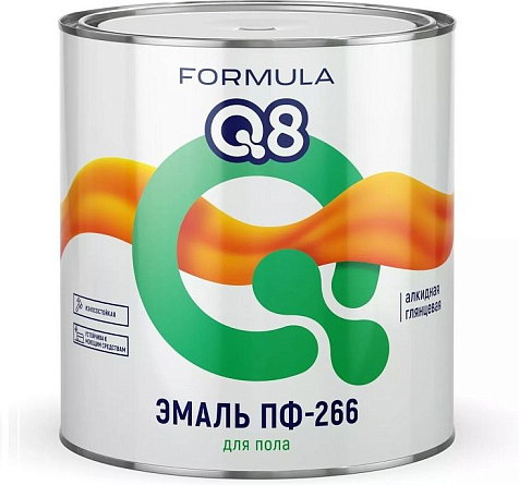 Эмаль ПФ-266 Formula Q8, красно-коричневая, 2.6 кг купить в СОМ