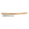 Щетка стальная 4-х рядная с деревянной ручкой SPARTA купить в СОМ