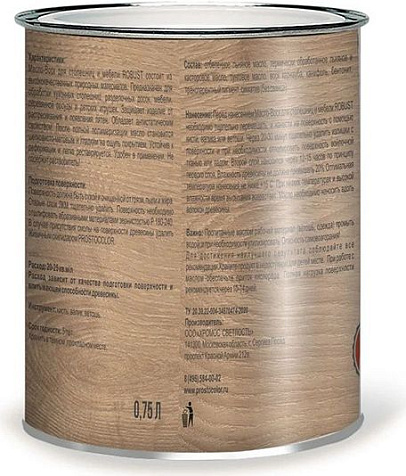 Масло Prostocolor Robust, для столешниц и мебели, бесцветный, 0.4 л купить в СОМ