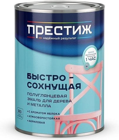 Эмаль акриловая Престиж, полуглянцевая, зеленая, 0.9 кг купить в СОМ