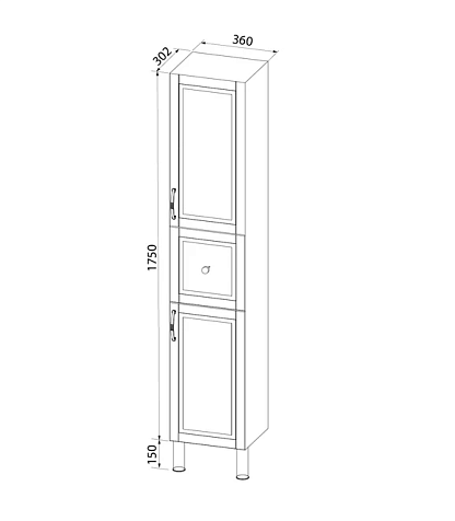 Пенал напольный Iddis Oxford OXF36W0i97, белый, 36 см купить в СОМ