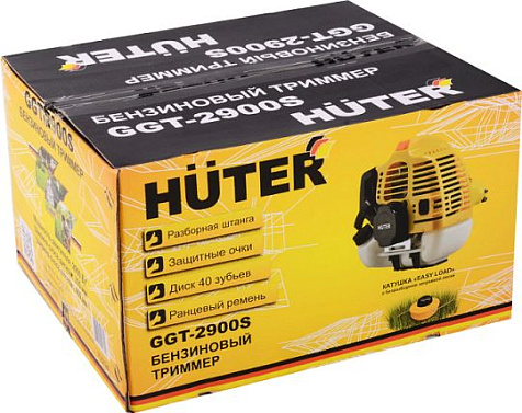 Триммер бензиновый HUTER GGT-2900S, 2900 Вт, разборная штанга, ремень, леска, нож купить в СОМ