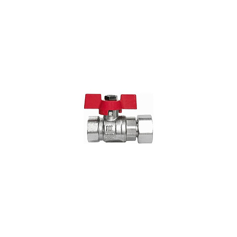 Кран шаровый 1/2" ВВ, бабочка, с накидной гайкой STI купить в СОМ