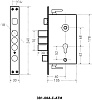 Замок врезной для кит. метал. дверей Аллюр ЗВ1-08А-С АТМ-L, б/о, без ц/мех, без ручки, левый купить в СОМ