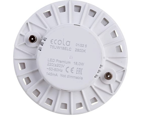 Лампа светодиодная Ecola Premium T5UW18ELC, GX53, 18Вт,  2800K,  матовая купить в СОМ