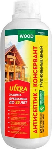 Антисептик-консервант Farbitex Профи Wood, ультра защита, трудновымываемый, 1 л купить в СОМ