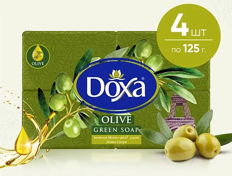 Мыло твердое банное Оливковое 4х125г Doxa купить в СОМ