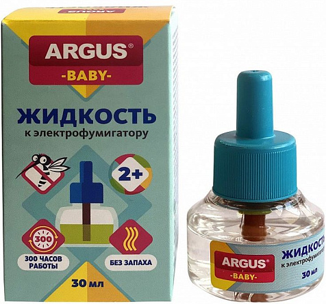 Argus baby Жидкость от комаров детская 30мл (45ночей) без запаха купить в СОМ