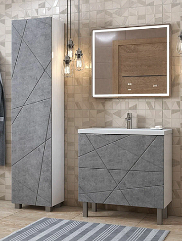 Пенал напольный Vigo Geometry 450, бетон купить в СОМ