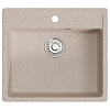 Мойка каменная Mixline ML-GM15, 560 х500 х180 мм, врезная, песочный купить в СОМ