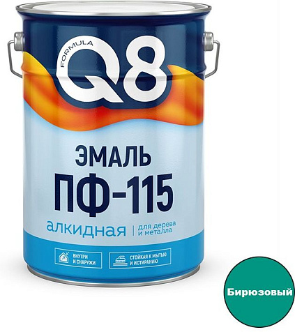 Эмаль ПФ-115 Formula Q8, бирюзовая, 10 кг купить в СОМ