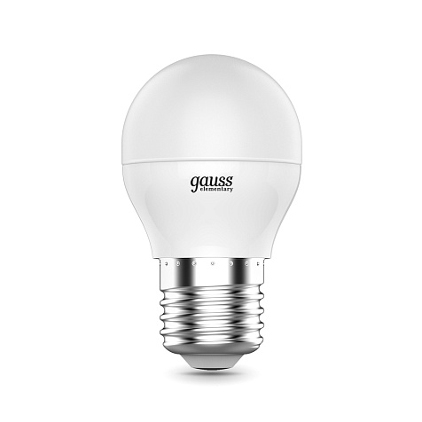 Лампа светодиодная Gauss Elementary Globe, 8 Вт, E27, шар , 6500K холодный свет, 230 В, матовая купить в СОМ