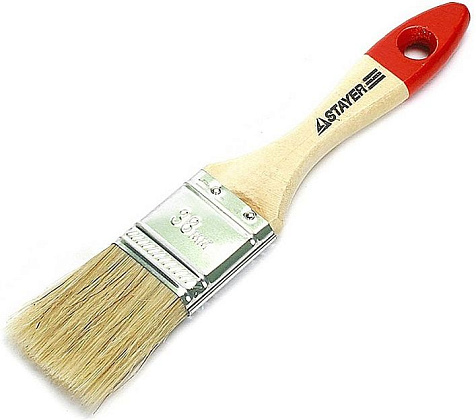 Кисть плоская STAYER Standard Universal, натуральная щетина, 38 мм купить в СОМ
