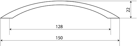Ручка-скоба мебельная StahlBuro A204-128 SN сатин, уп=2шт. купить в СОМ