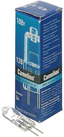 Лампа галогенная Camelion, 10 Вт 12 В G4 JC купить в СОМ