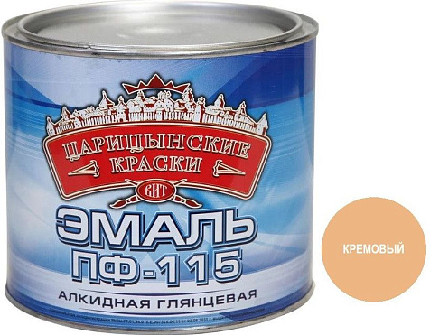 Эмаль ПФ-115 Царицынские краски, кремовый, 1.8 кг купить в СОМ