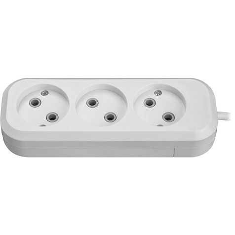 Удлинитель ОНЛАЙТ OPE-S-03-150-X-2х1   3 гн, 1.5 м, без заземления, 10А, IP20, белый купить в СОМ