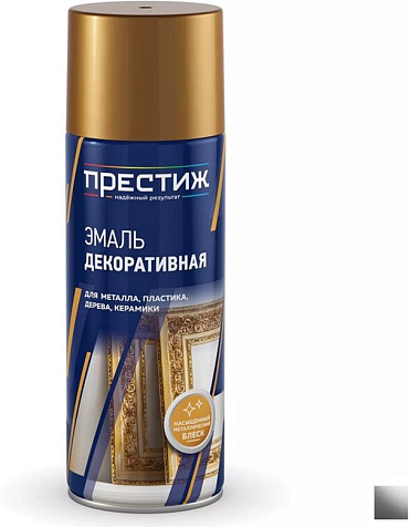 Эмаль-аэрозоль универсальная декоративная ПРЕСТИЖ металлик хром 520 мл купить в СОМ