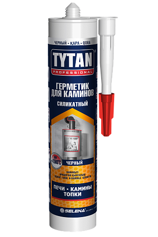 Герметик силикатный Tytan Professional, для печей и каминов, черный, 280 мл купить в СОМ