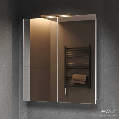 Зеркало-шкаф Alavann Cosmetic 75 ALV0771001, белый купить в СОМ