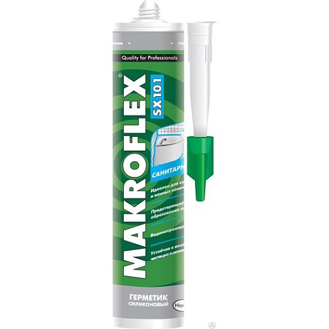 Герметик силиконовый Makroflex SX101, санитарный, коричневый, 290 мл купить в СОМ
