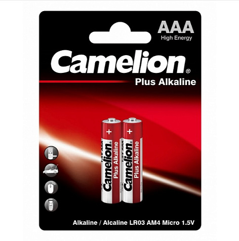 Элемент питания Camelion Plus Alkaline LR03 ААА  BL2 купить в СОМ