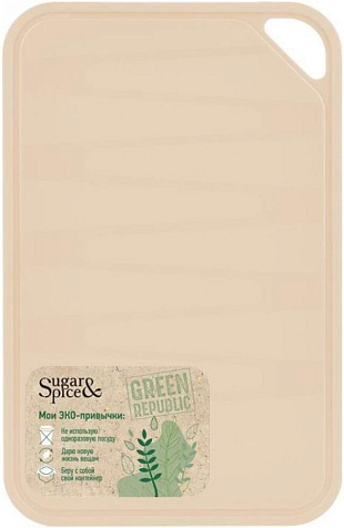 Доска разделочная Sugar&Spice Green Republic 29х20см лён пластик купить в СОМ