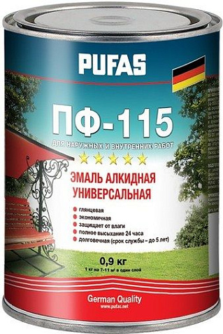 Эмаль ПФ-115 Pufas Decoself, зеленый, 0.9 кг купить в СОМ