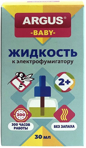 Argus baby Жидкость от комаров детская 30мл (45ночей) без запаха купить в СОМ