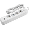 Удлинитель ОНЛАЙТ OPE-USB-04-300-ESC-3x1  4 гн, 2гн USB-A,1гн USB-С, 3 м, выкл СЗ 10А IP20 бел. купить в СОМ