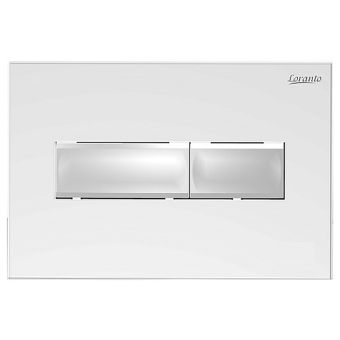 Кнопка для инсталляции Loranto Prestige 7520, белый глянец, квадратная купить в СОМ